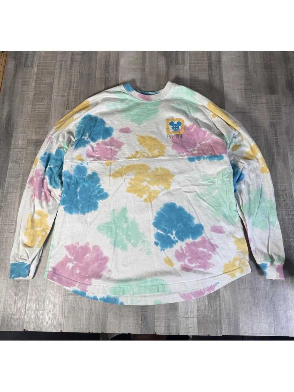 Disney Walt Disney World Mickey Spirit Jersey Tie Dye Colorful Splatter Adult XL